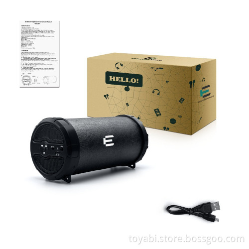 Tube Shape Portable Bluetooth Speaker Stereo and Aux-in Function With Speaker Suitable for Laptop Phones